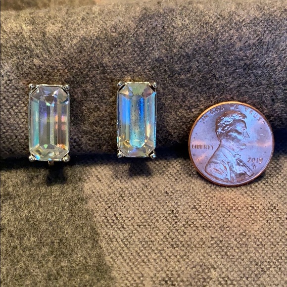 Cora Vintage Sparkly Silvertone Clip Earrings WOW! - Picture 2 of 6